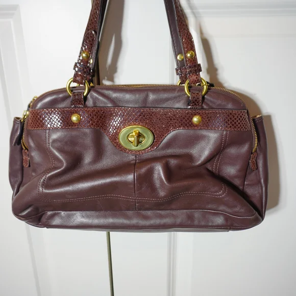 Women's Coach Brown Leather Satchel Bag - Picture 7 of 7